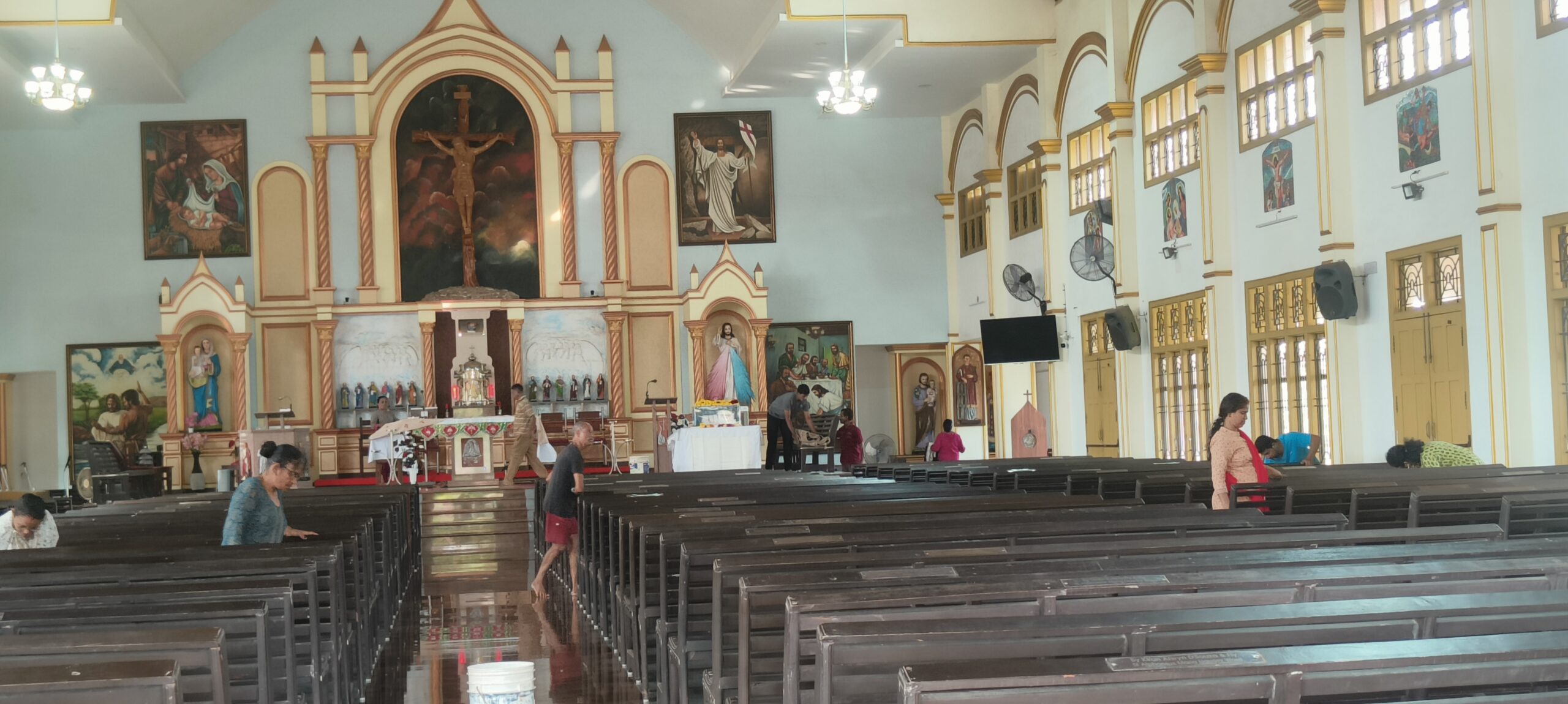 Cleaning Drive for Mother Mary Nativity Feast
